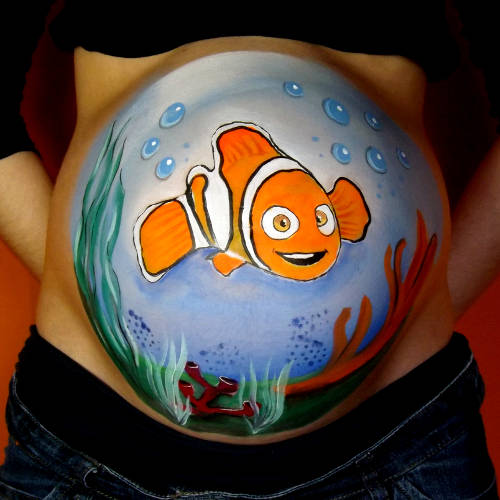 belly-painting-nemo-poisson-clown-disney-pixar-dreamwork.jpg