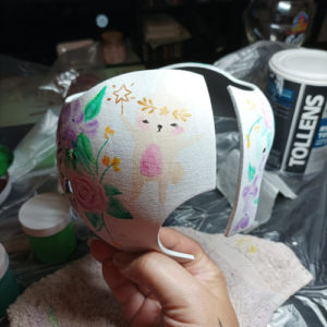 casque plagiocephalie peinture