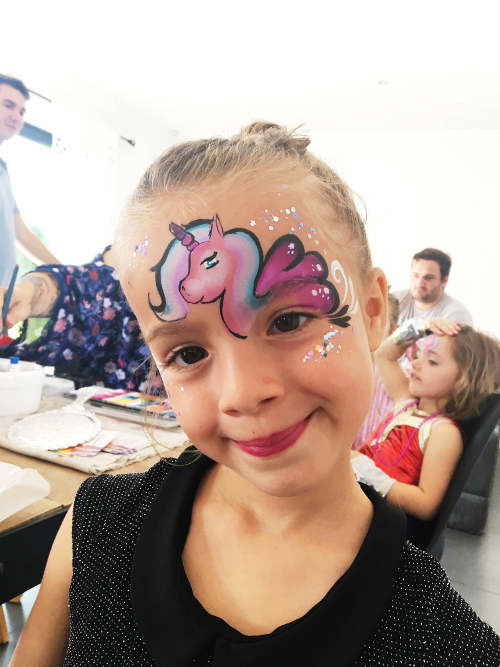 facepainting animation maquillage enfants Ecully Lyon anniversaire licorne  - Ma peau en couleur