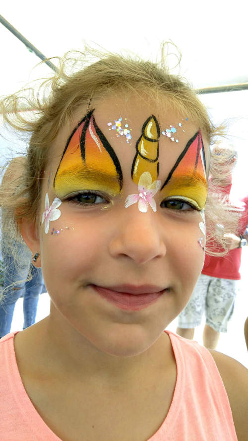 facepainting animation maquillage enfants Ecully Lyon licorne