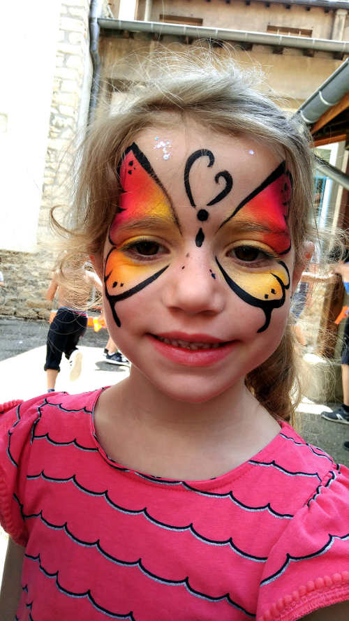 facepainting animation maquillage enfants Ecully Lyon licorne