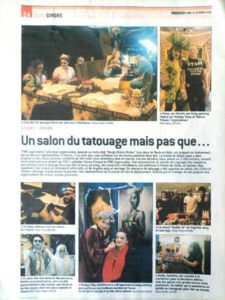 article presse journal le progrès bodypainting maquillage convention tatouage givors